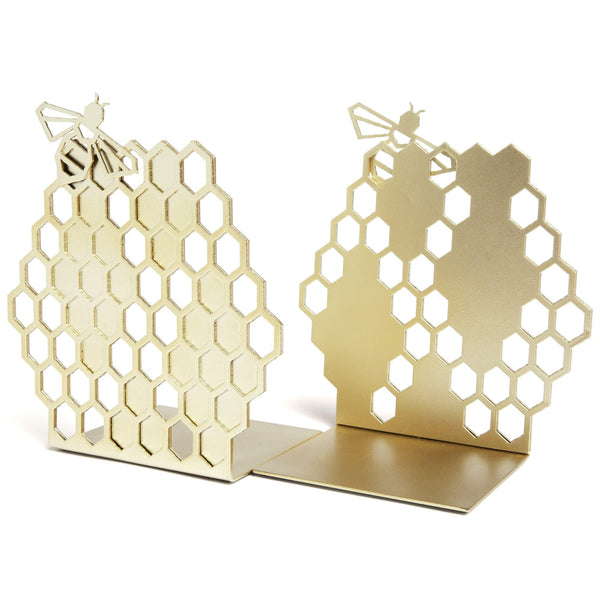 Bee-Inspired Honeycomb Book Ends {Set of 2}