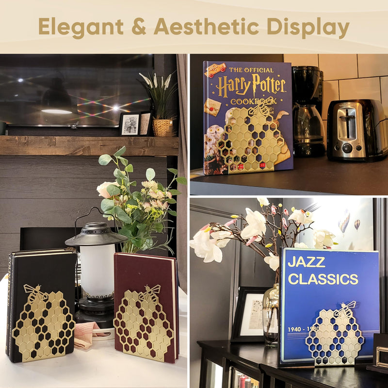 Bee-Inspired Honeycomb Book Ends {Set of 2}