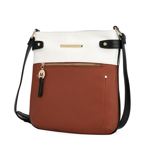 MKF Collection Camilla Crossbody Handbag - Cognac