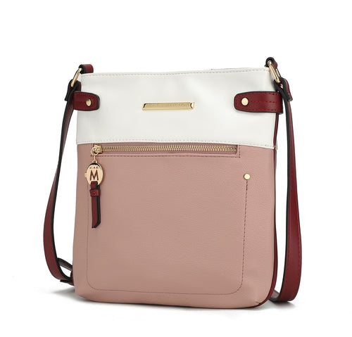 MKF Collection Camilla Crossbody Handbag - Mauve