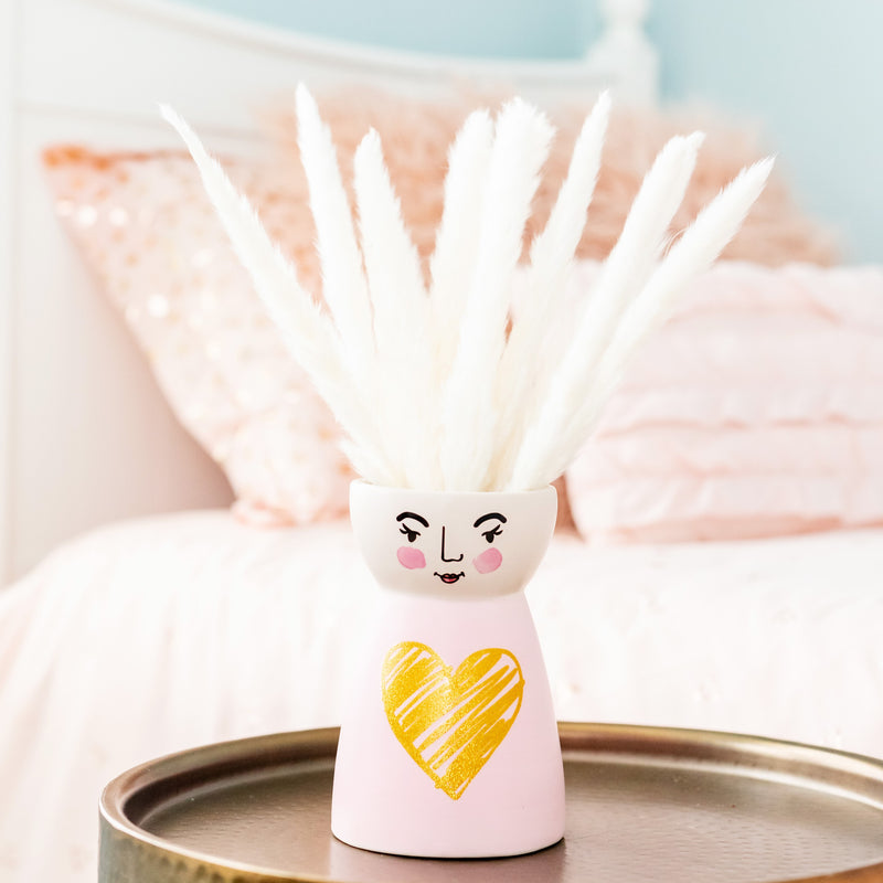 Ceramic Face Vase (Love Heart)