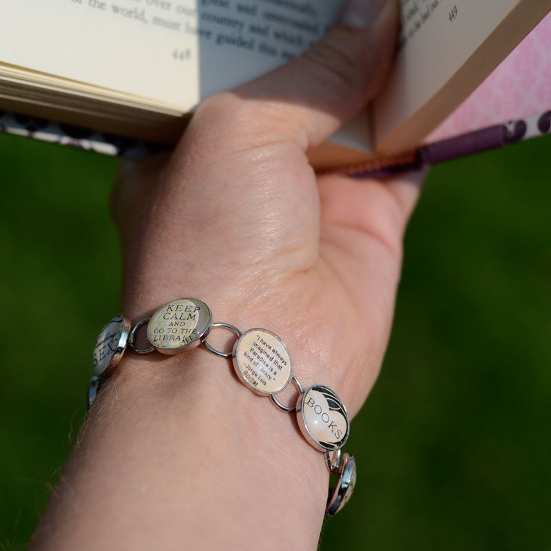 I Love Gardening Glass Charm Bracelet