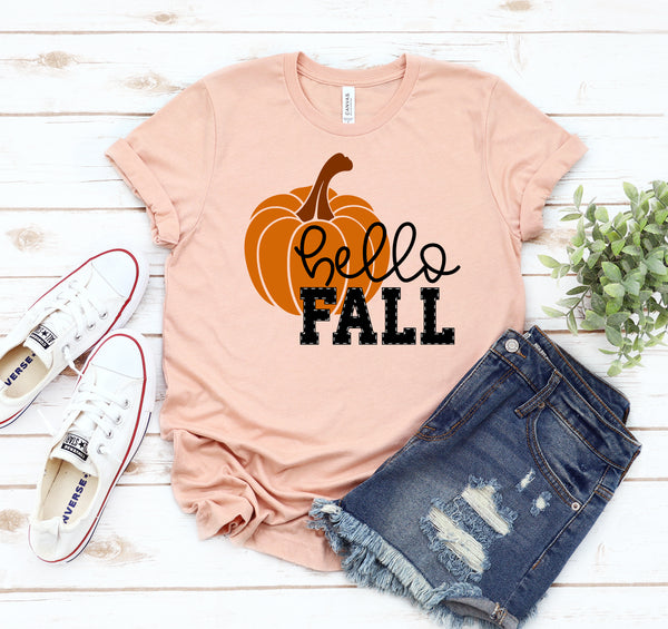 Hello Fall Pumpkin T-shirt